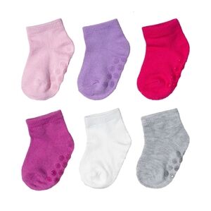 Jumping Beans Baby Girl Socks ~ 6 Pairs ~ Low-Cut ~ 3 - 12 Months